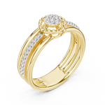 Gold Ring 12-10060@L, Yellow Gold, view 2