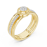 Gold Ring 12-10060@L, Yellow Gold, view 2