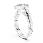 Gold Jewelry L36-3, Pear center stone, White Gold, view 1