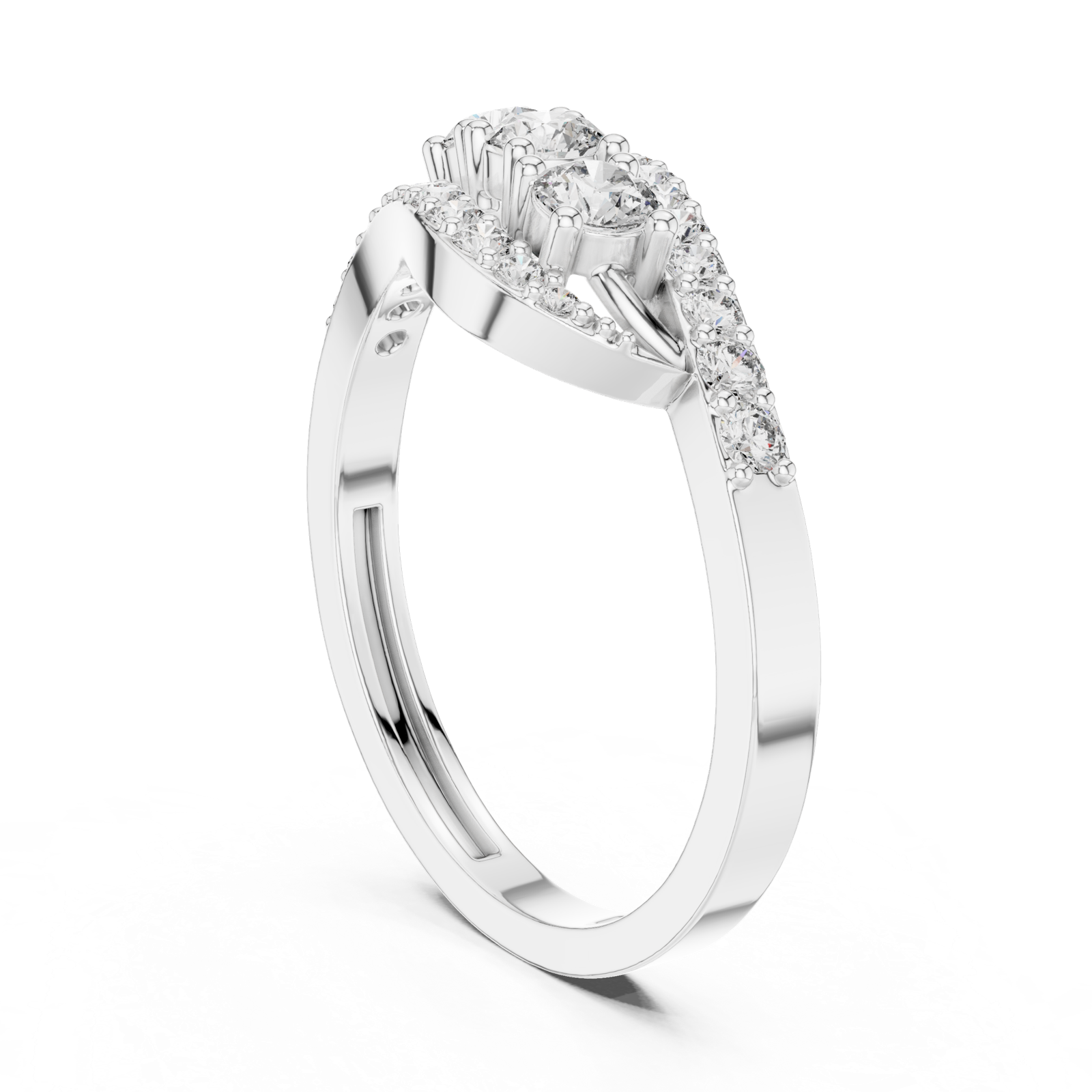 Gold Ring ALR-165, White Gold
