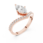 Gold Ring DDLR-1105, Rose Gold, view 2