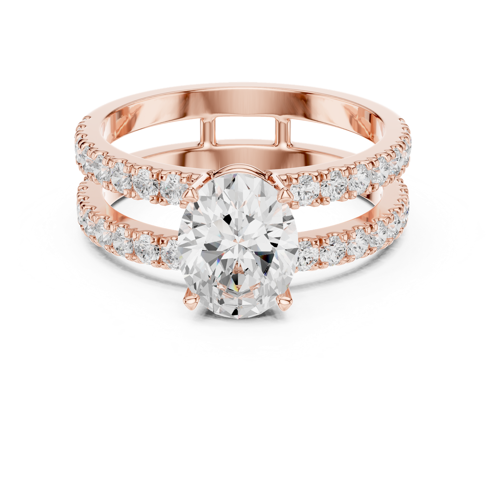 Gold Ring DDLR-1060, Rose Gold, view 4