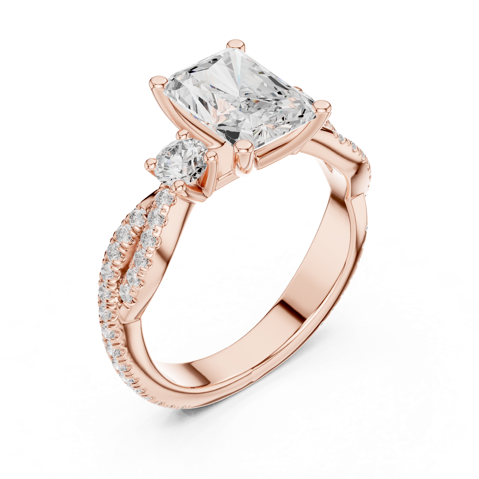 Gold Ring DDLR-1039, Rose Gold, view 2