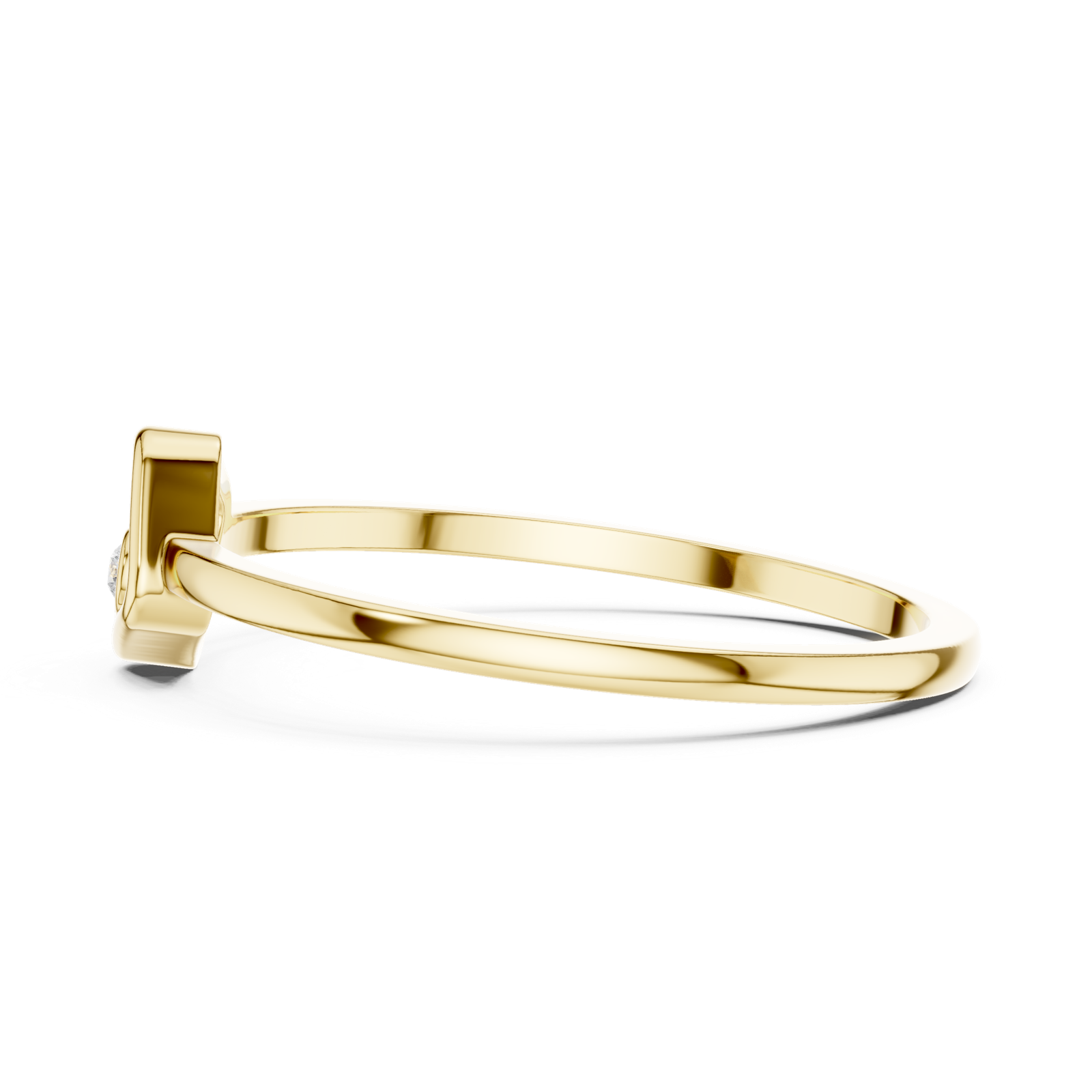 Gold Ring DDLR-740, Yellow Gold, view 3