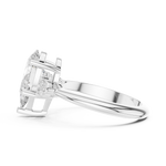 Gold Jewelry L35-66, Pear center stone, White Gold, view 3