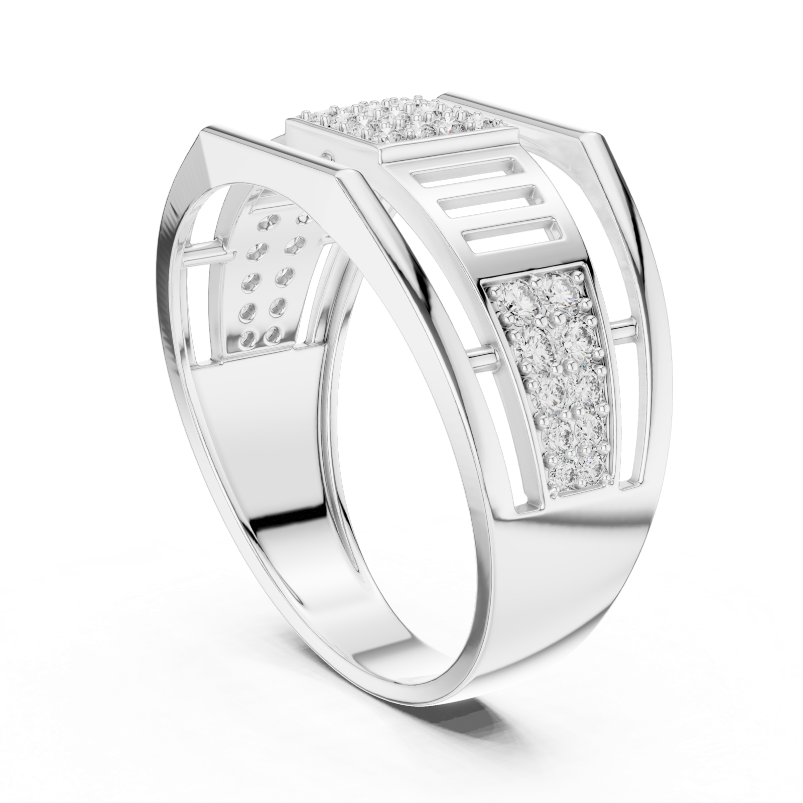 Gold Ring LR-01 (8), White Gold
