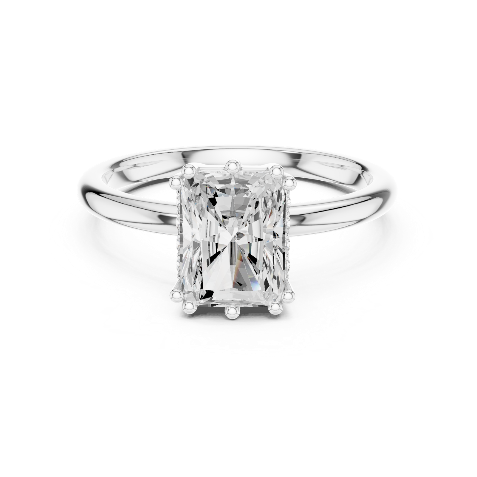 Gold Ring DDLR-930, White Gold, view 4