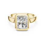 Gold Jewelry L36-3, Radiant center stone, Yellow Gold, view 4