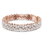 14K Solid Gold Lab Diamond Bracelet, Rose Gold, view 1