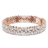 14K Solid Gold Lab Diamond Bracelet, Rose Gold, view 1