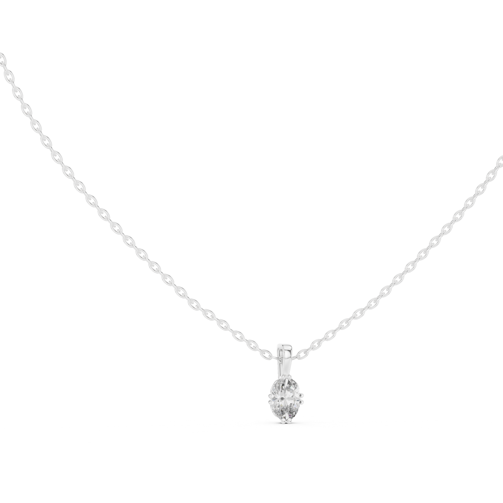 Gold Pendant GPD-0054, White Gold, view 1