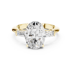 Gold Jewelry L35-67, Oval center stone, Yellow Gold, view 4