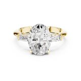 Gold Jewelry L35-67, Oval center stone, Yellow Gold, view 4