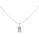 Gold Jewelry DDPO-009, Radiant center stone, Rose Gold