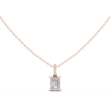 Gold Jewelry DDPO-009, Radiant center stone, Rose Gold