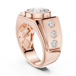 Gold Men's Ring GGR-0003, Rose Gold, view 1
