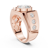 Gold Men's Ring GGR-0003, Rose Gold, view 1