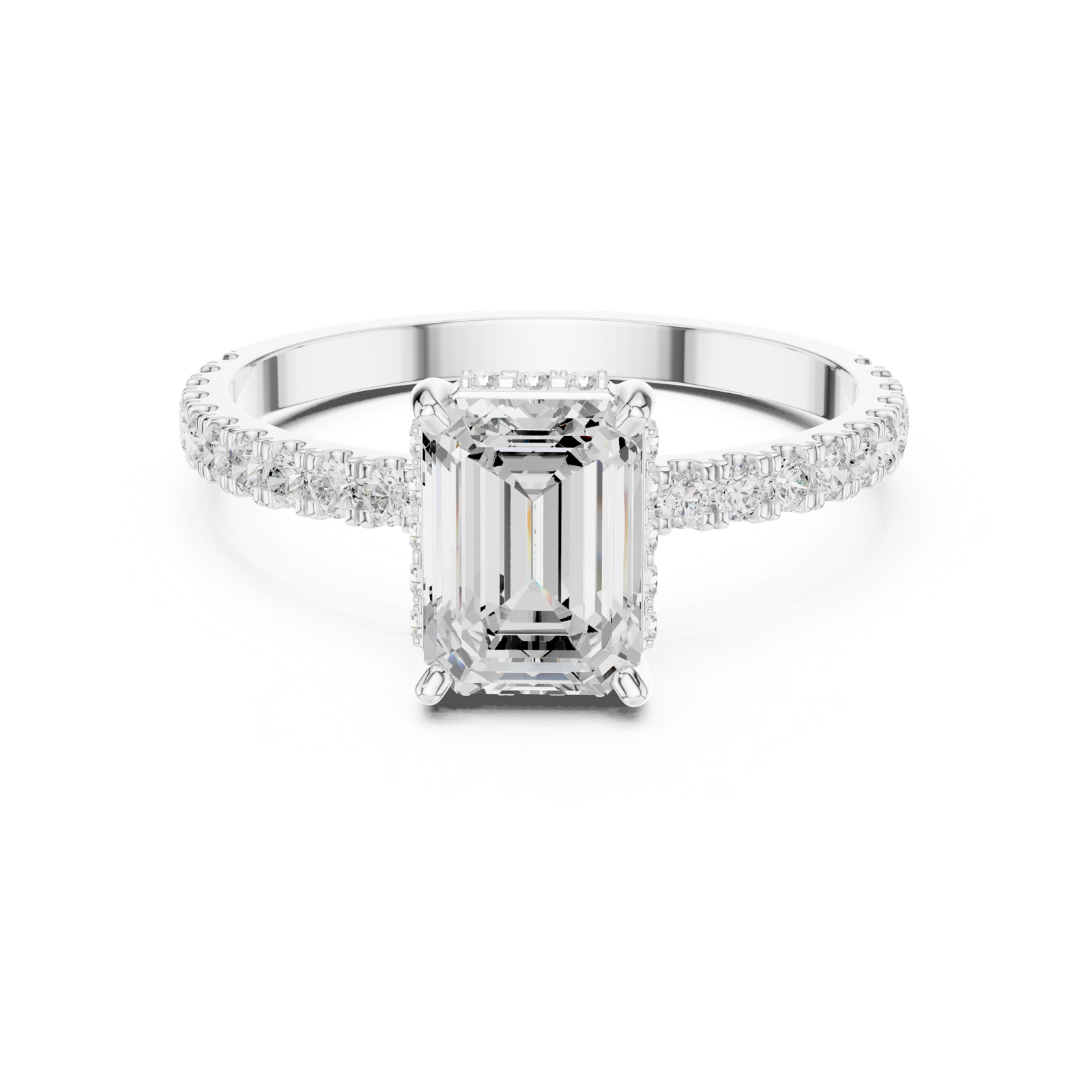 Gold Ring DDLR-1065, White Gold, view 4