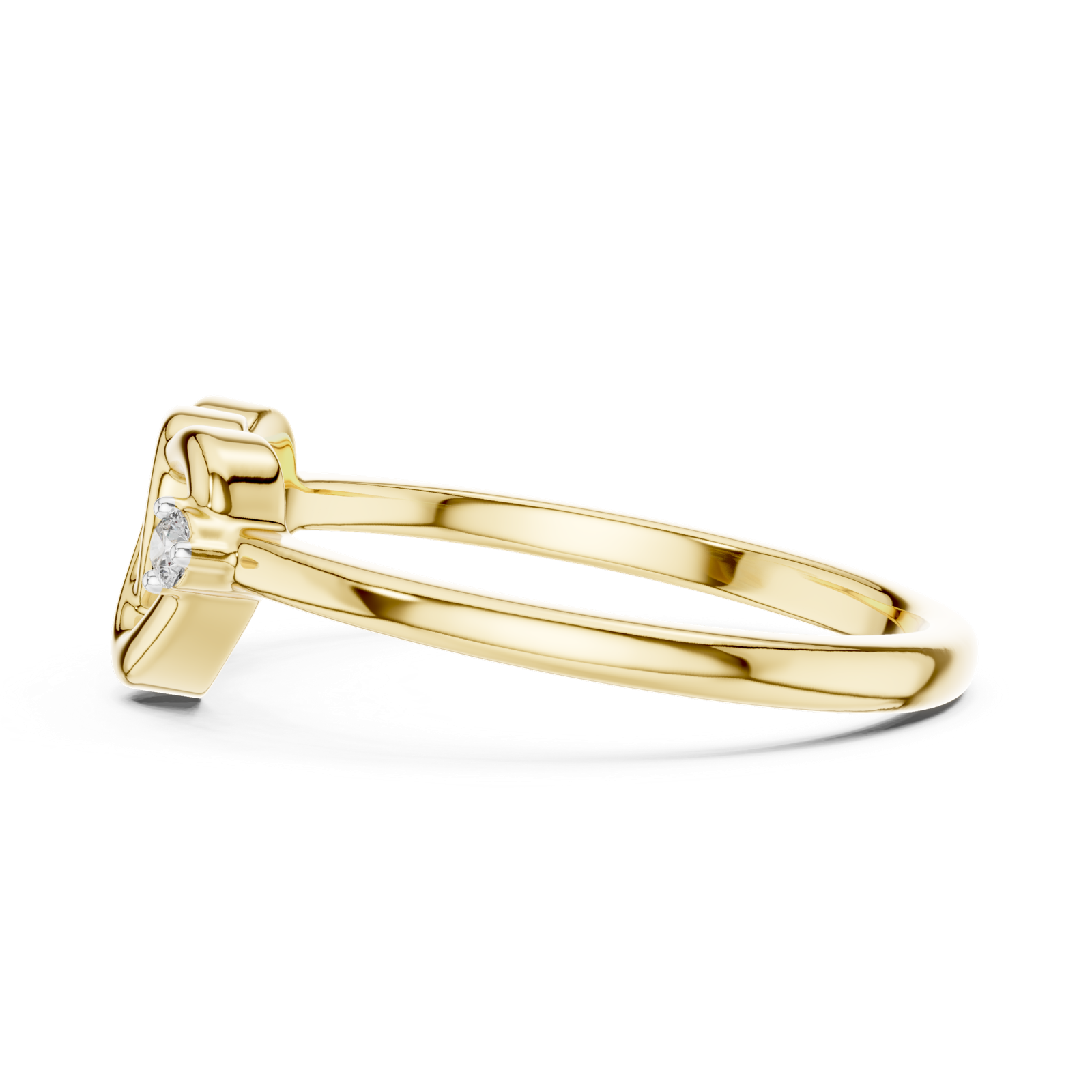 Gold Ring 12-10023@L, Yellow Gold, view 3