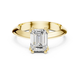Gold Jewelry L36-8, Emerald center stone, Yellow Gold, view 4