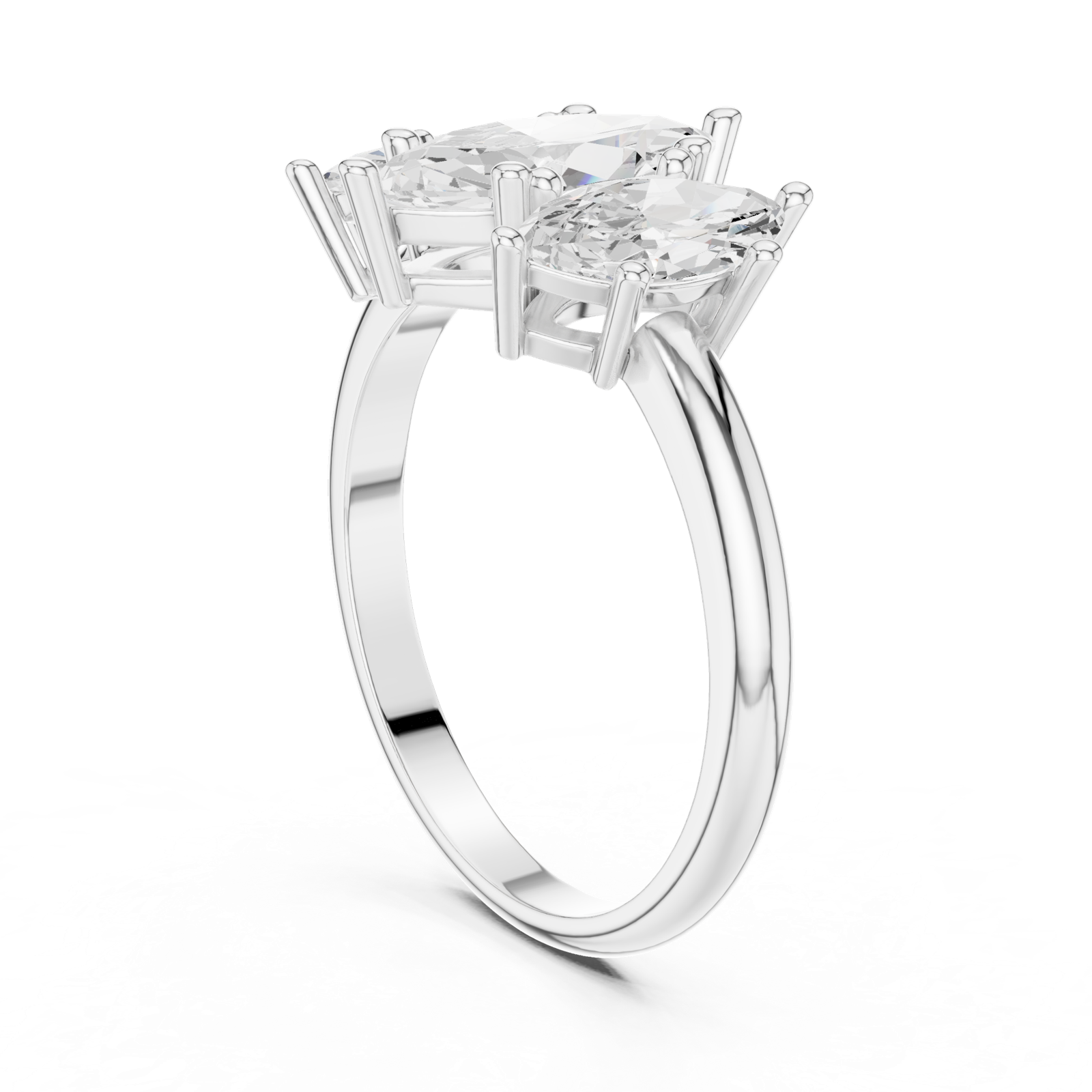 Gold Ring DDLR-1106, White Gold, view 1