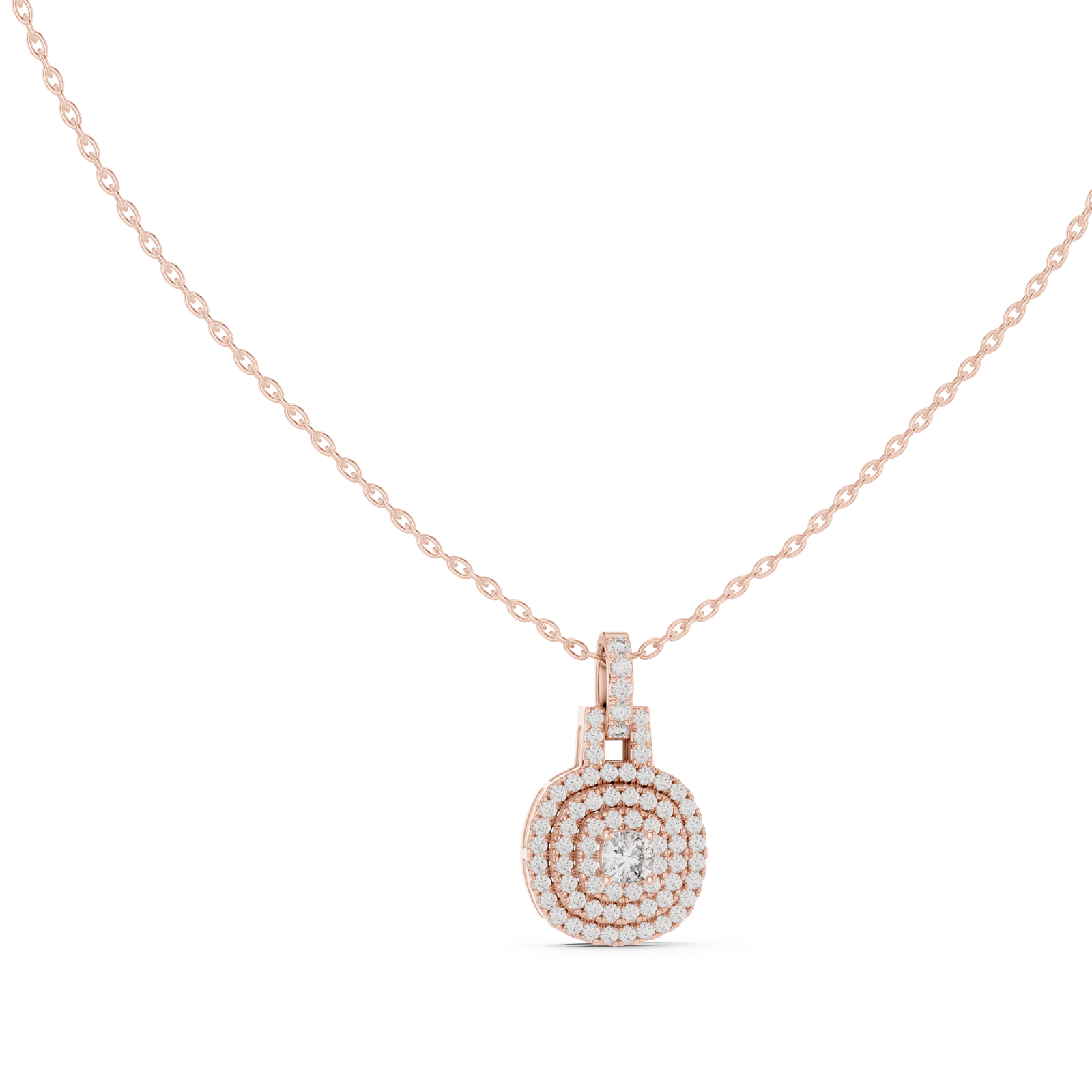 Gold Pendant GPD-0005, Rose Gold, view 1