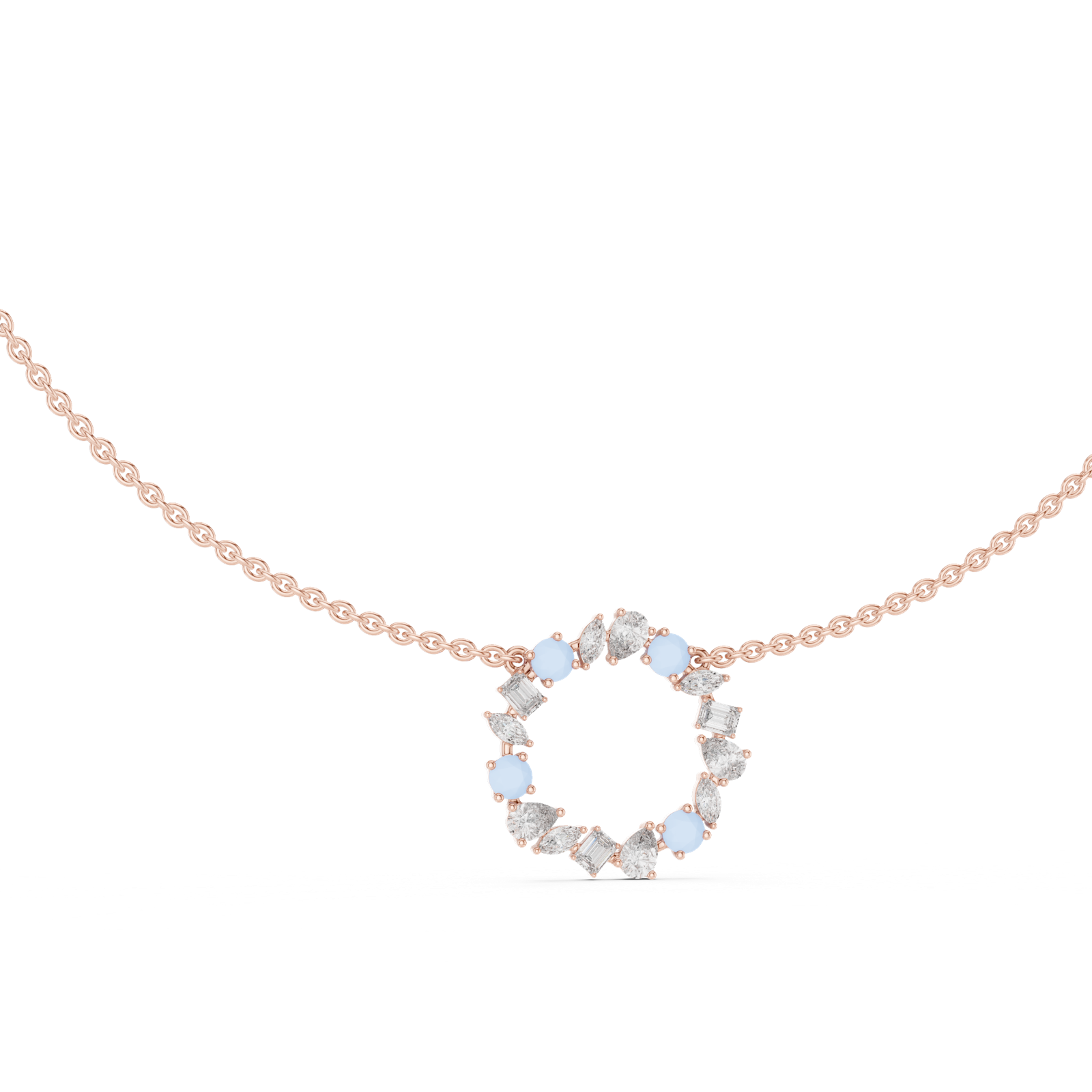 Gold Pendant GNK-0011, Rose Gold, view 1