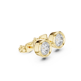 Gold Jewelry DDER-001, Round center stone, Yellow Gold, view 1