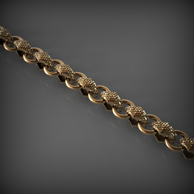 Gold Cuban Chain L38-685, Yellow Gold