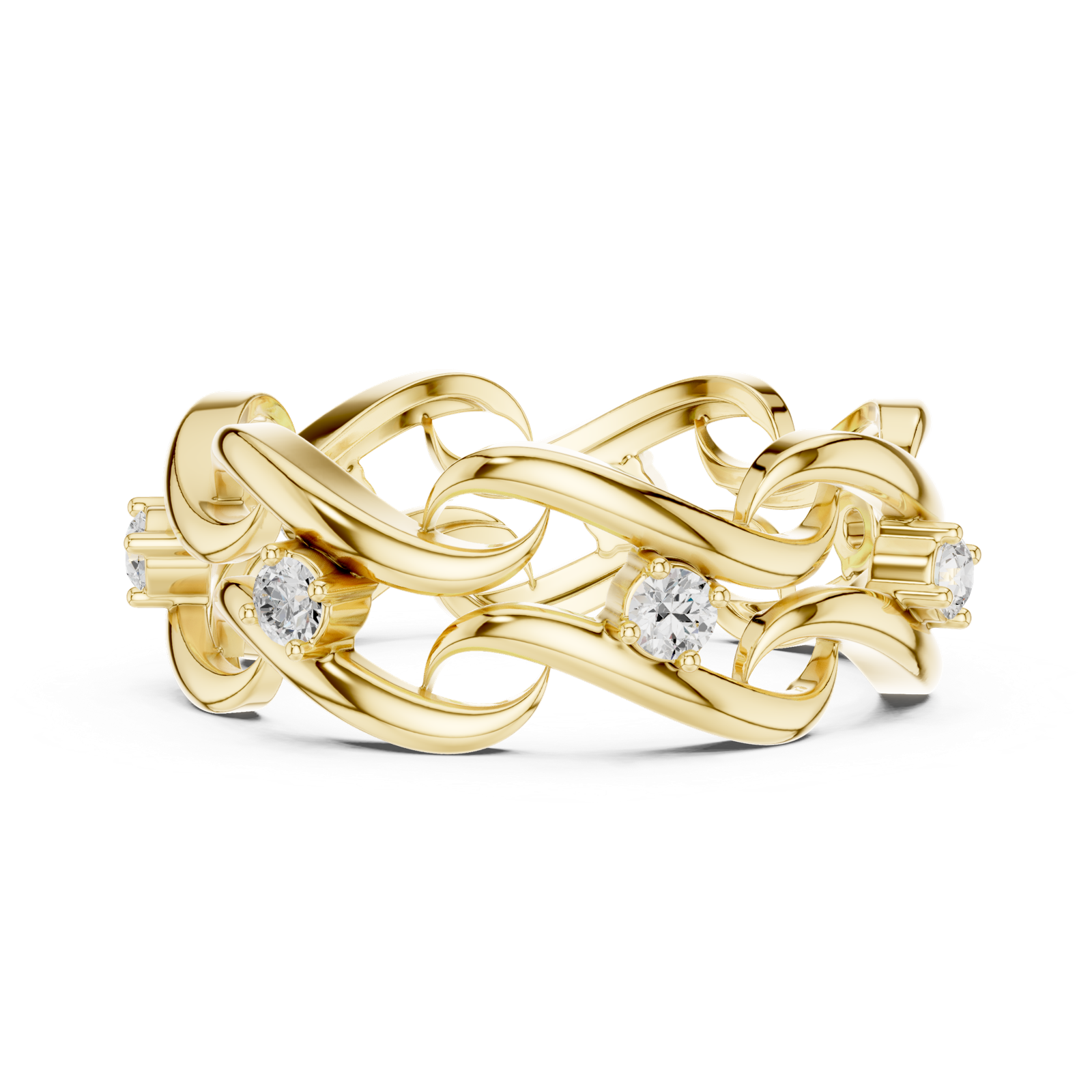 Gold Ring L22-R7, Yellow Gold, view 3