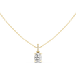 Gold Jewelry DDPO-009, Oval center stone, Yellow Gold, view 4