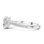 14K Solid Gold Lab Diamond Solitaire Ring, White Gold, view 3