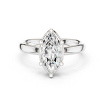 Gold Jewelry L36-10, Marquise center stone, White Gold