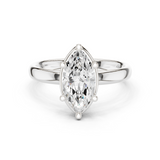 Gold Jewelry L36-10, Marquise center stone, White Gold