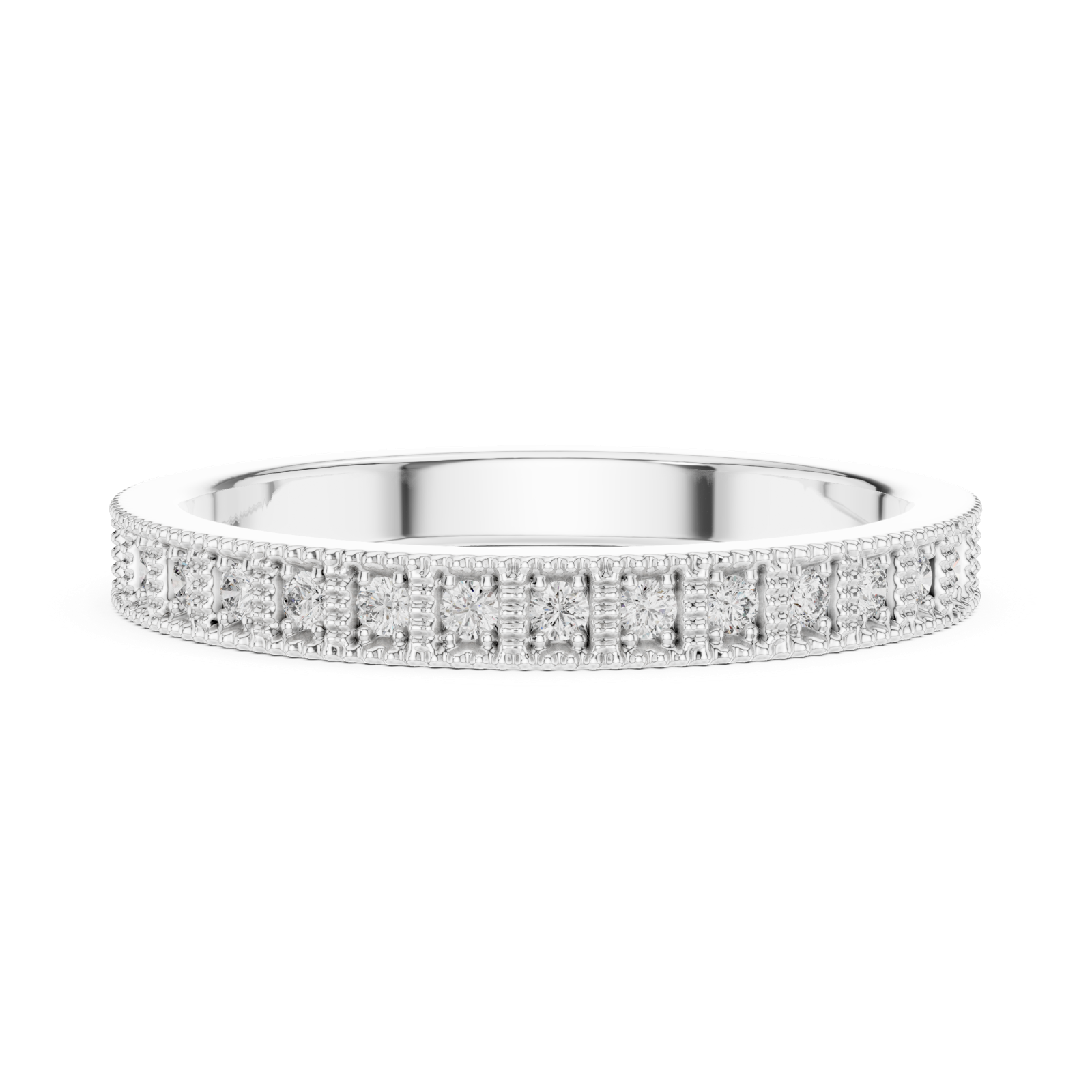 Gold Ring DDLR-229, White Gold, view 3
