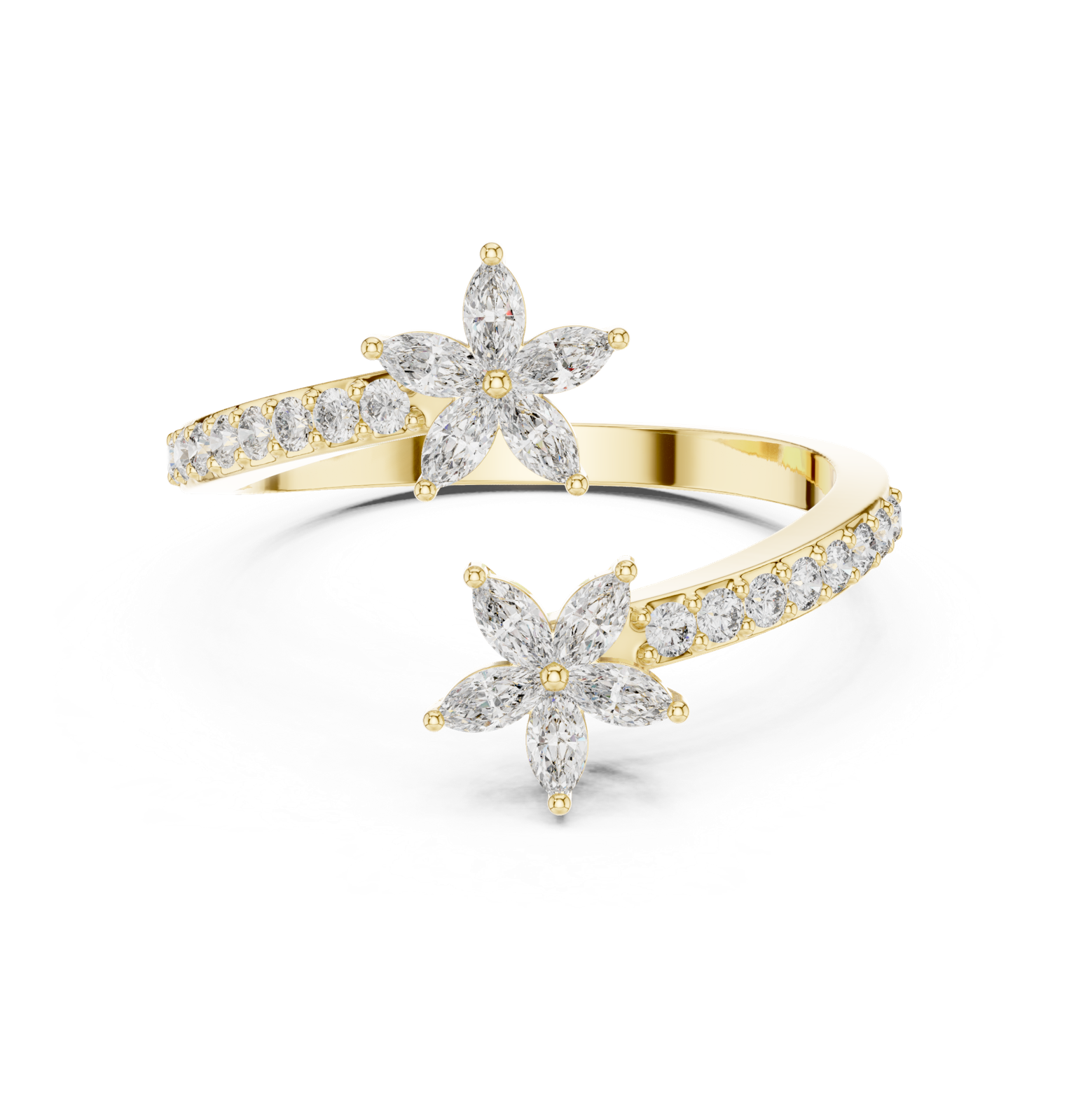 Gold Ring AGDLR-257, Yellow Gold, view 4