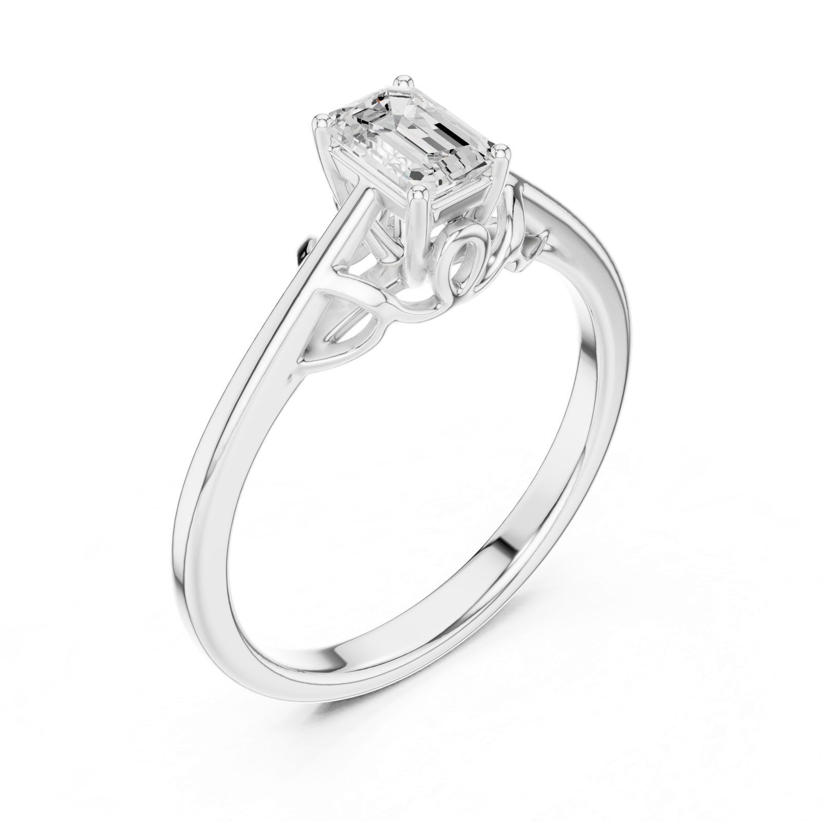 Gold Ring DDLR-483, White Gold, view 2