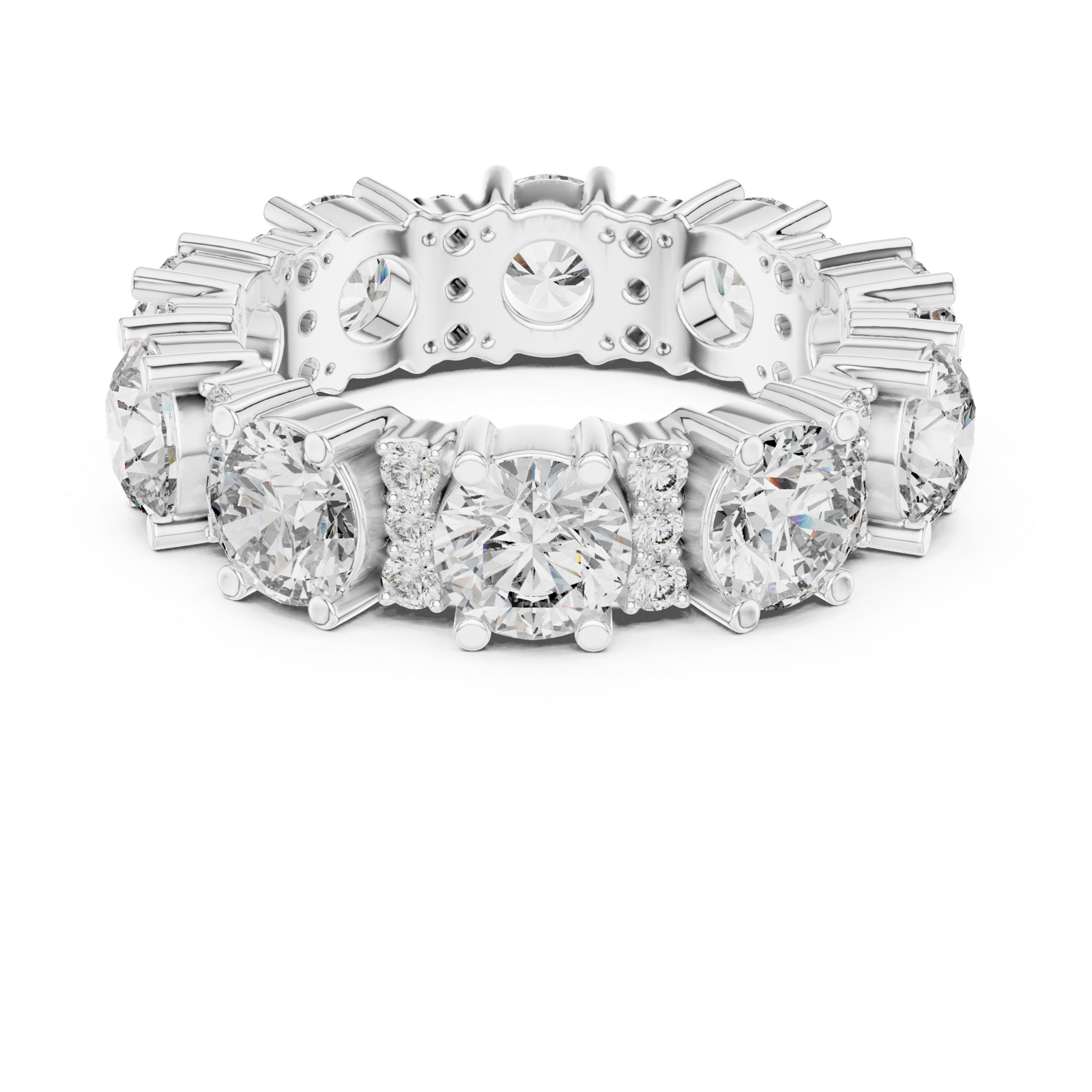 Gold Ring DDLR-232, White Gold, view 4