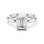 Gold Jewelry L36-10, Emerald center stone, White Gold