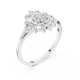 Gold Ring DR-6279, White Gold, view 2