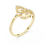 Gold Ring DR-6235, Yellow Gold, view 2
