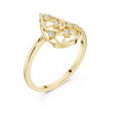 Gold Ring DR-6235, Yellow Gold, view 2
