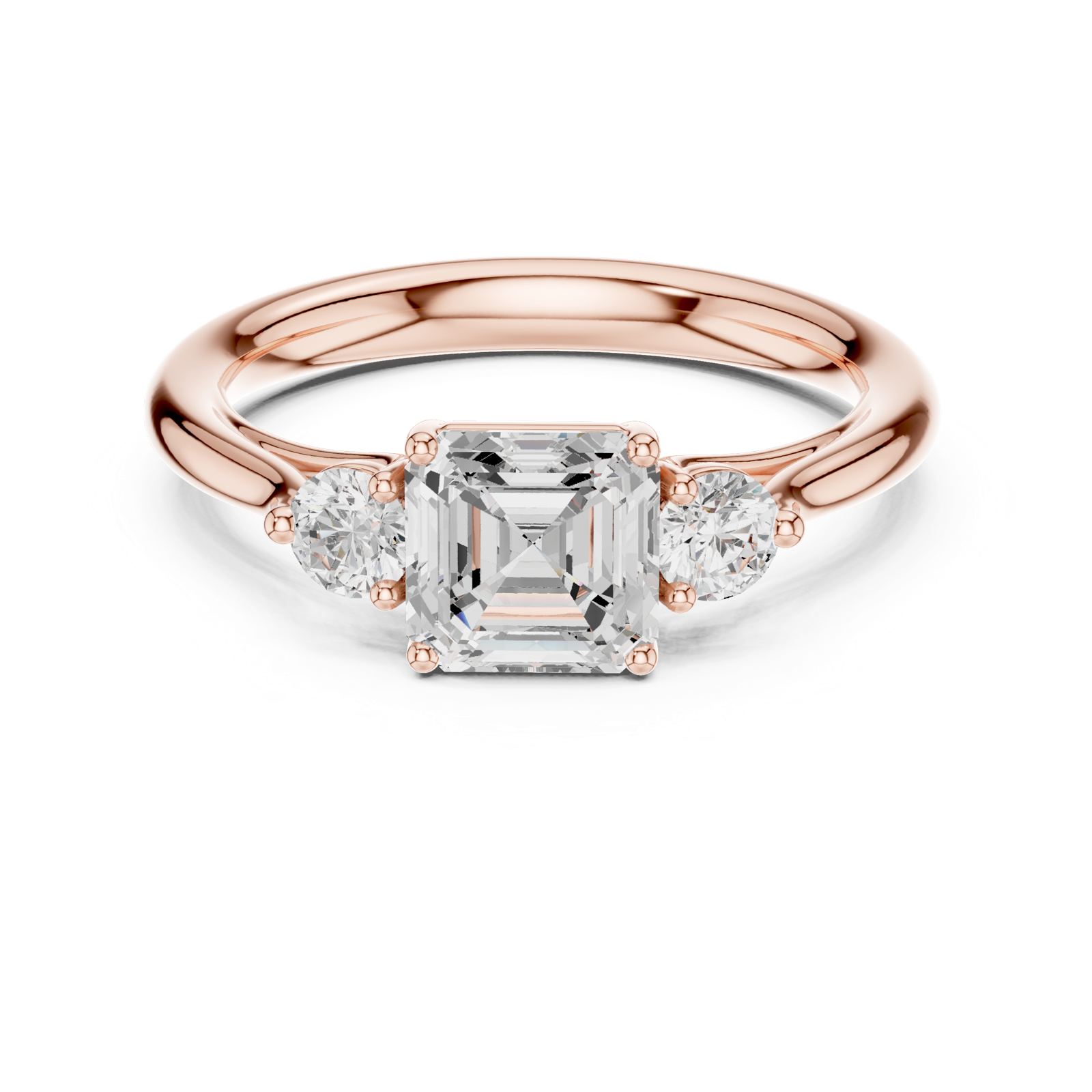 Gold Ring DDLR-724, Rose Gold, view 4