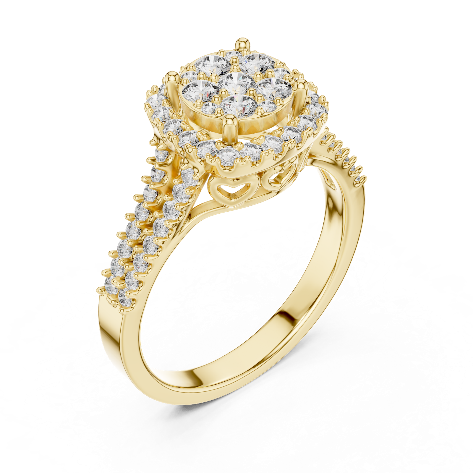 Gold Ring L03-1242, Yellow Gold, view 2