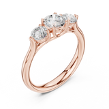 Gold Ring DDLR-667, Rose Gold, view 2