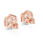Gold Earrings ER-0013, Rose Gold, view 3