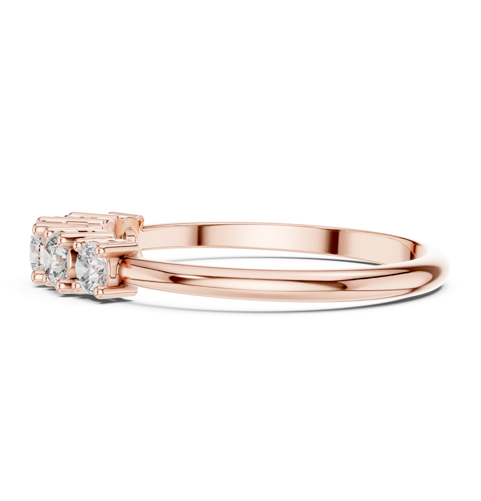 Gold Ring HLR-105, Rose Gold, view 3