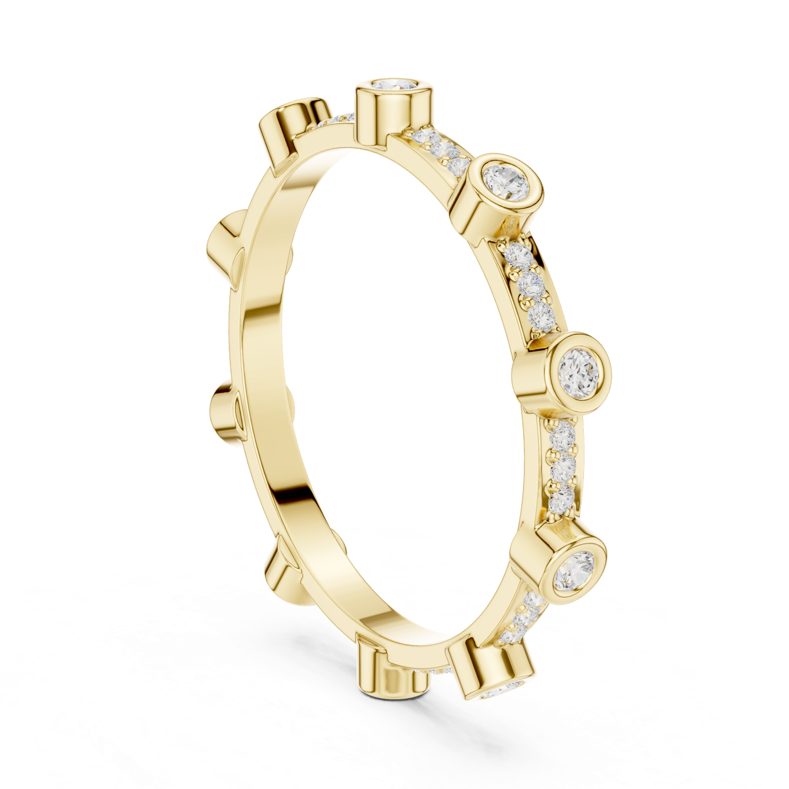 Gold Ring DDLR-708, Yellow Gold, view 1