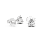 Gold Earrings GER-0360, White Gold, view 1