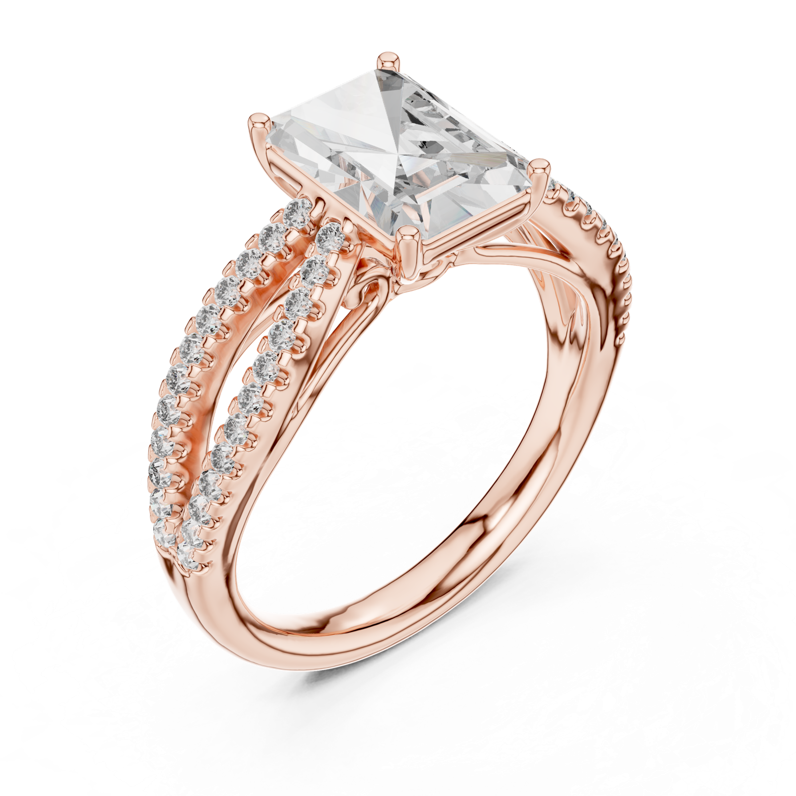 Gold Ring L03-704, Rose Gold, view 2